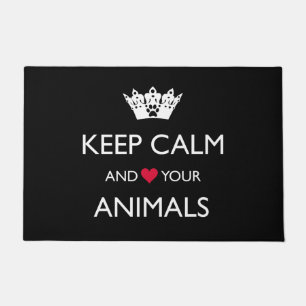 TAPETE "MANTENHA CALMA E AME OS SEUS ANIMAIS"