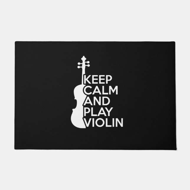Tapete Mantenha calma e toque violino (Frente)