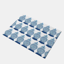 Tapete Mão Pintada Blue Ginger Jar Doormat Rug