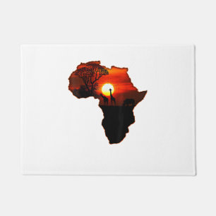 Tapete Mapa Africano de Camisas T Do Sol Sul-Africano