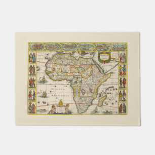 Tapete Mapa Antigo da África por Hondius e Jansson
