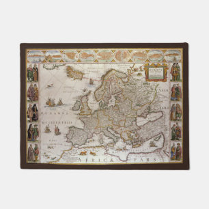 Tapete Mapa Antigo da Europa por Willem Jansz Blaeu, c161