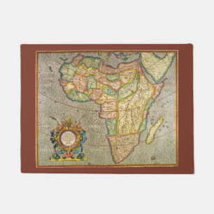 Tapete Mapa Antigo do Mundo de Gerardus Mercator da Áfric