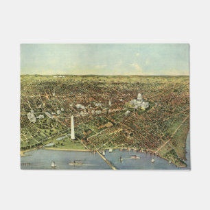 Tapete Mapa antigo, Vista Panorâmica de Washington DC