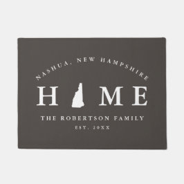 Tapete Mapa das cinzas e Estado Branco de New Hampshire,