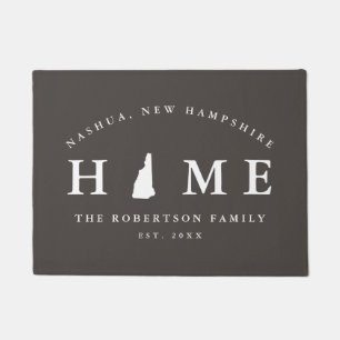 Tapete Mapa das cinzas e Estado Branco de New Hampshire,