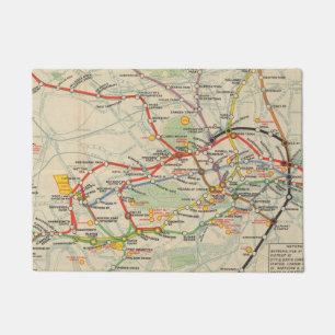 Tapete Mapa das estradas de ferro subterrâneas de Londre