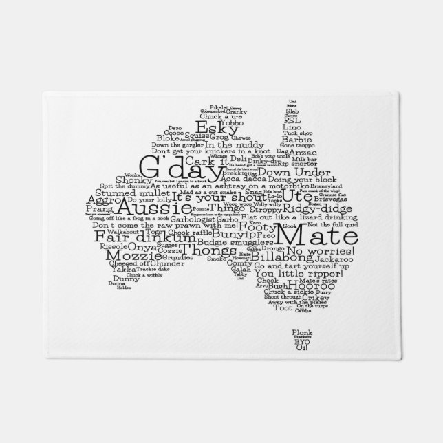Tapete Mapa das gírias australianas (Frente)