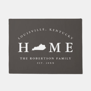 Tapete Mapa de cinzas e Estado Branco do Kentucky, Porta