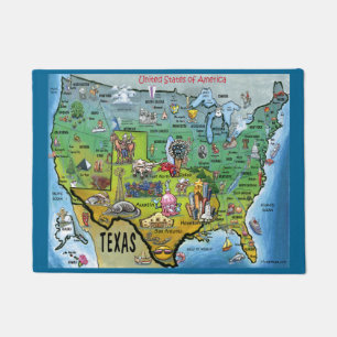 Tapete Mapa de Texas EUA