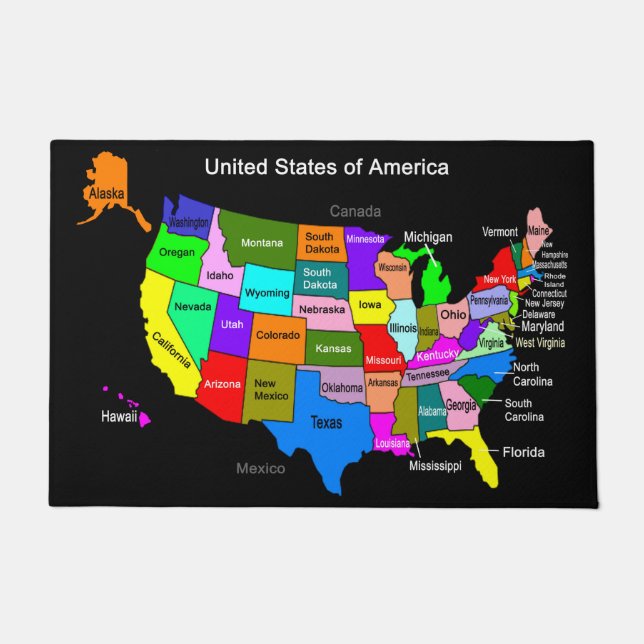 Tapete Mapa dos EUA (Frente)