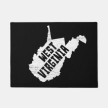 Mapa Home do branco do vintage de West Virginia