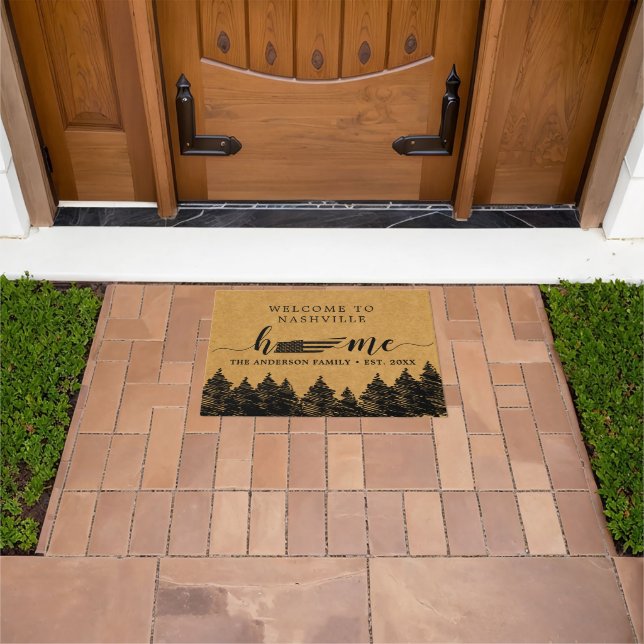 Tapete Mapa inicial do Tennessee EUA Sinalizador Minimali (Ar livre)