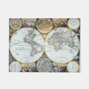 Tapete Mapa Mundial Antigo, Atlas Maritimus por John Sell