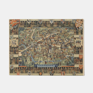Tapete Mapa pictórico de Cambridge, Inglaterra