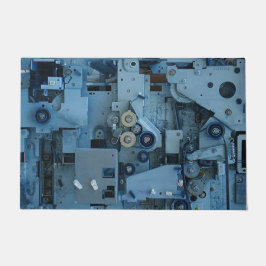 Tapete Máquina Azul Mecânica Robótica Funny Legal Geeky