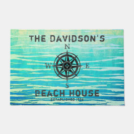 Tapete Mar de Ombre Azul Teal Monograma