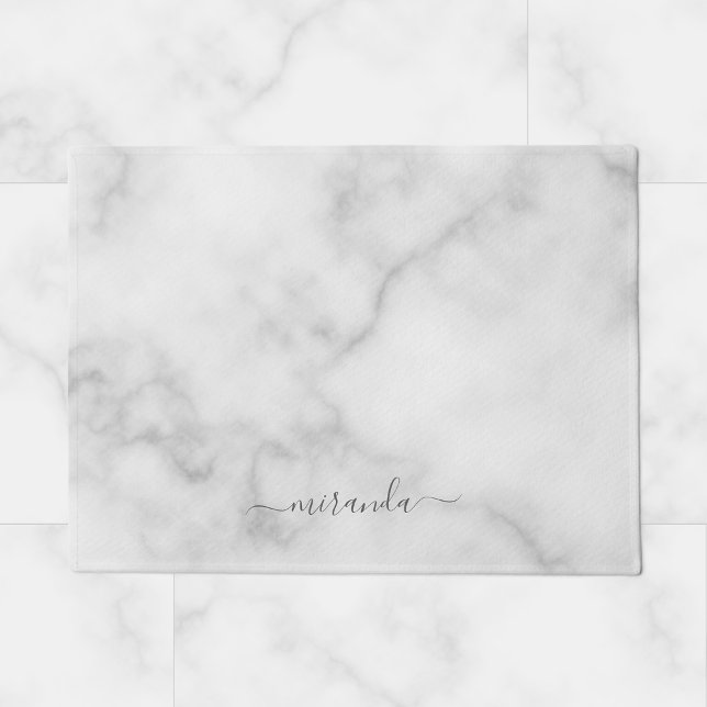 Tapete Marble Branco de Nome Personalizado de Script Mode (Criador carregado)