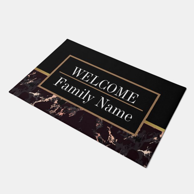 Tapete Marble Elegante Moderno Bem-vindo (Inclinado)