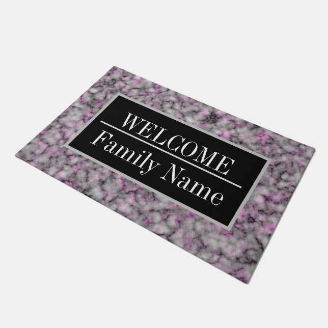 Tapete Marble Elegante Moderno Bem-vindo (Inclinado)