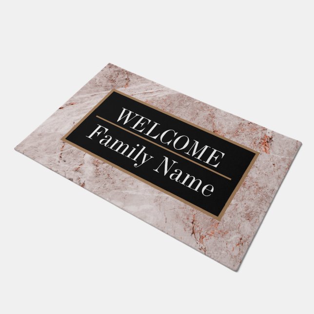 Tapete Marble Elegante Moderno Bem-vindo (Inclinado)