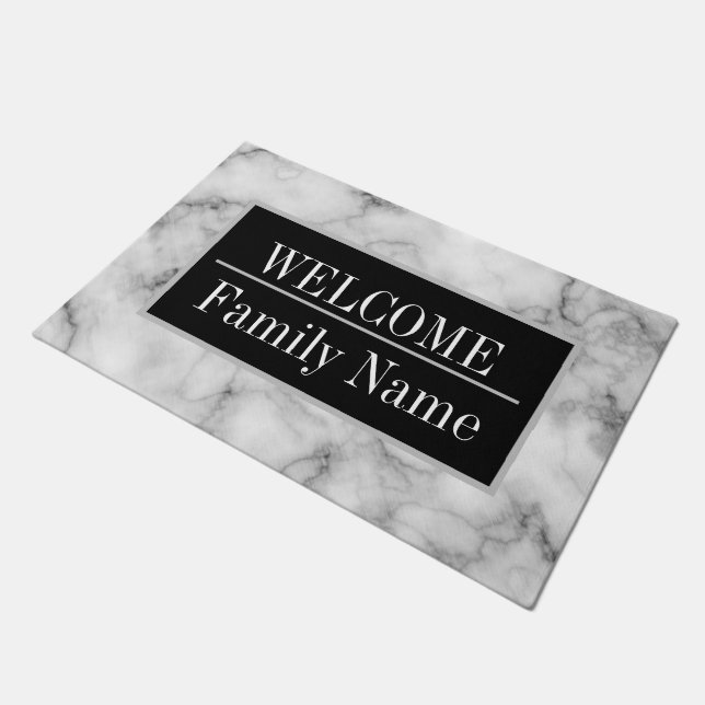 Tapete Marble Elegante Moderno Bem-vindo (Inclinado)