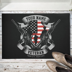 Tapete Marca Personalizada Americana Veterana Orgulhosa V