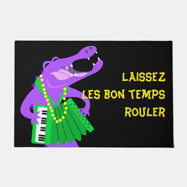 Tapete Mardi Gras Alligator & Accordion (Frente)