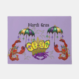 Tapete Mardi Gras crawfish and king crab festive