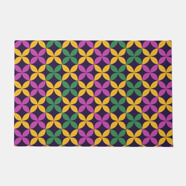 Tapete Mardi Gras Sete Círculos (Frente)