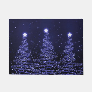 Tapete Marinho Azul- das Árvores de Natal Elegante