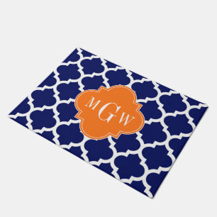 Tapete Marinho Azul Wt Chevron Pumpkin Quatrefoil 3 Monog