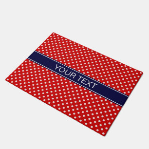 Tapete Marinho Branco Vermelho Monograma Azul de Fita
