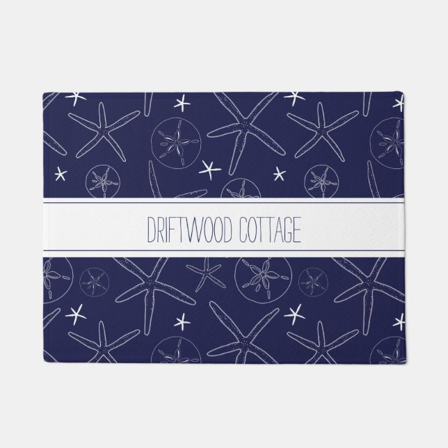 Tapete Marinho costeiro - Starfish Azul, morango de areia (Frente)