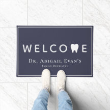 Marinho de Ícone de Dente Moderno Boas-vindas