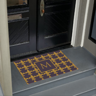Tapete Marinho de Paris Dourado Fluer De Lis Monogrammed