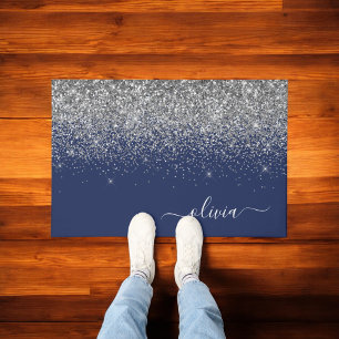 Tapete Marinho de prata Blue Glitter Girly Monographic No