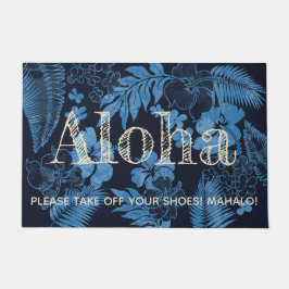 Tapete Marinho Kona Times Hibiscus Hawaiian Aloha