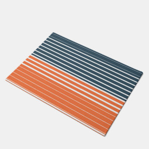 Tapete Marinho Náutico Blue Orange Stripes