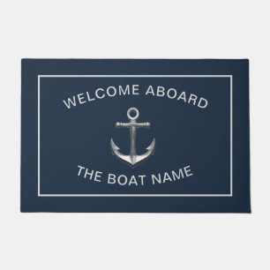 Tapete Marinho Náutico de Barco de Âncora Chic Personaliz