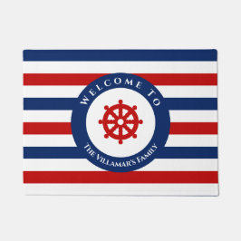 Tapete Marinho Náutico Vermelho Azul 