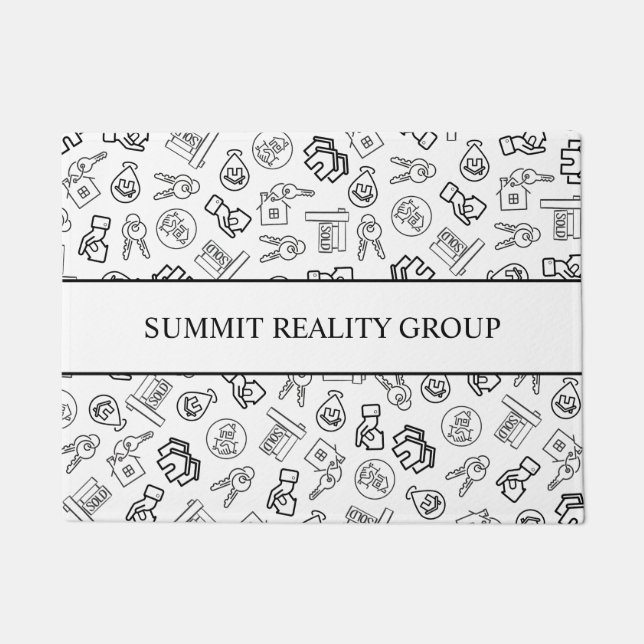 Tapete Marketing de Código QR de Imóveis Moderno (Frente)