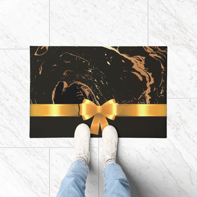 Tapete Mármore Negro e Fita (Interior)