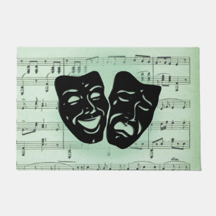Tapete Máscaras Gregas de Música Verde e Teatro