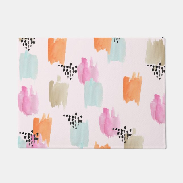 Tapete Mat Cor de rosa - Cor - de - laranja - Pincel (Frente)