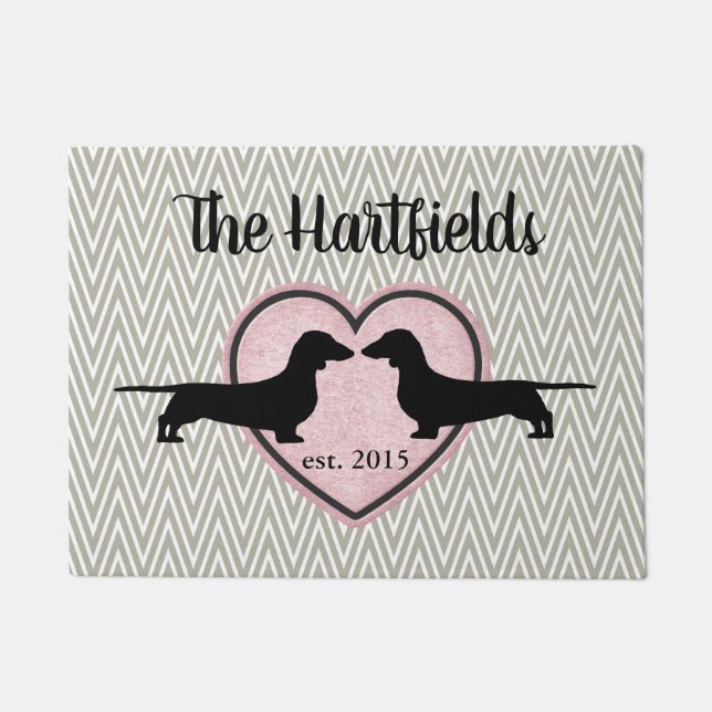 Tapete Mat da porta do padrão Chevron (Frente)