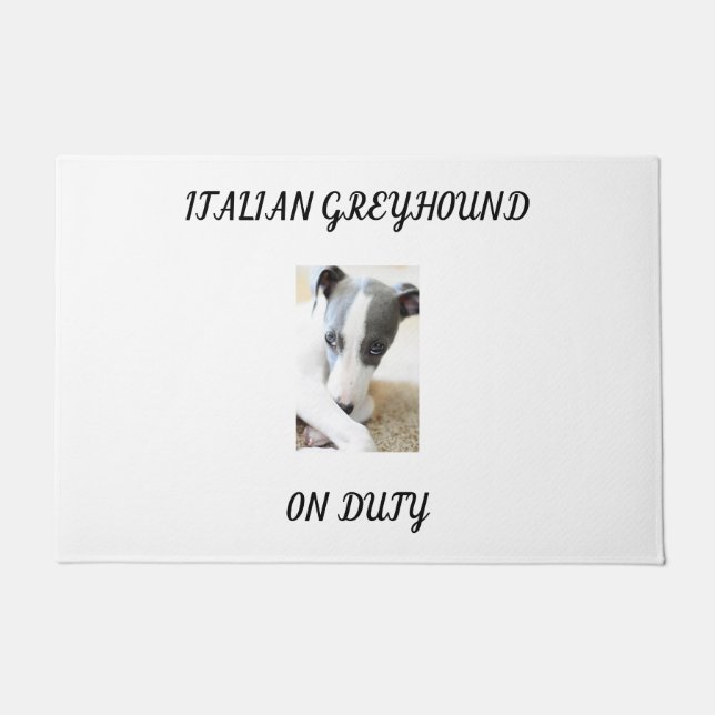 TAPETE MAT DA PORTA "GREYHOUND ITALIANO". (Frente)