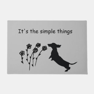 Tapete Mat da porta Silhouette Dachshund