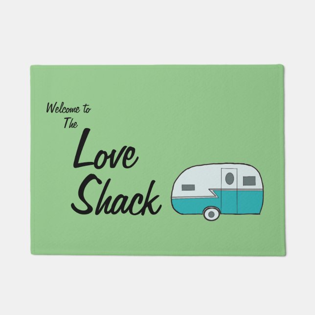 Tapete Mat de Boas-vindas do Love Shack (Frente)