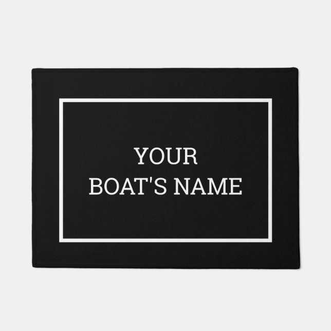 Tapete Mat Dock do Nome Personalizado do Barco (Frente)